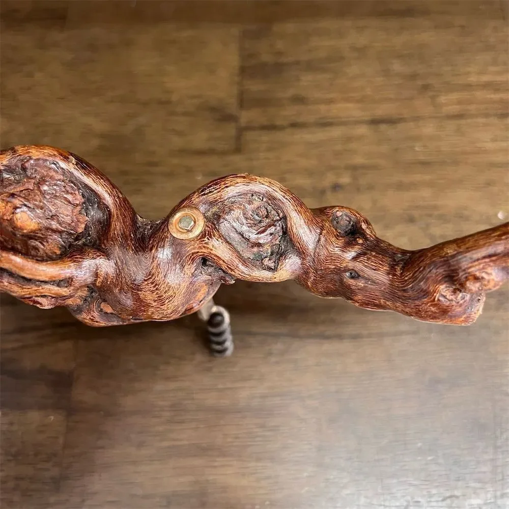 Handcrafted Wooden Metal Twister Corkscrew Rustic Wild Animal Theme Lightweight‎